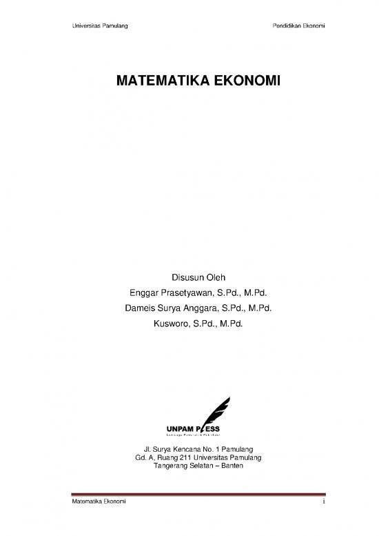 picture Matematika Pdf 53787 | Pie0093 Modul Utuh Matematika Ekonomi