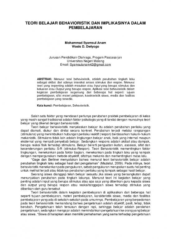 picture Teori Perubahan Perilaku 54071 | Teori Belajar Behavioristik Dan Implikas