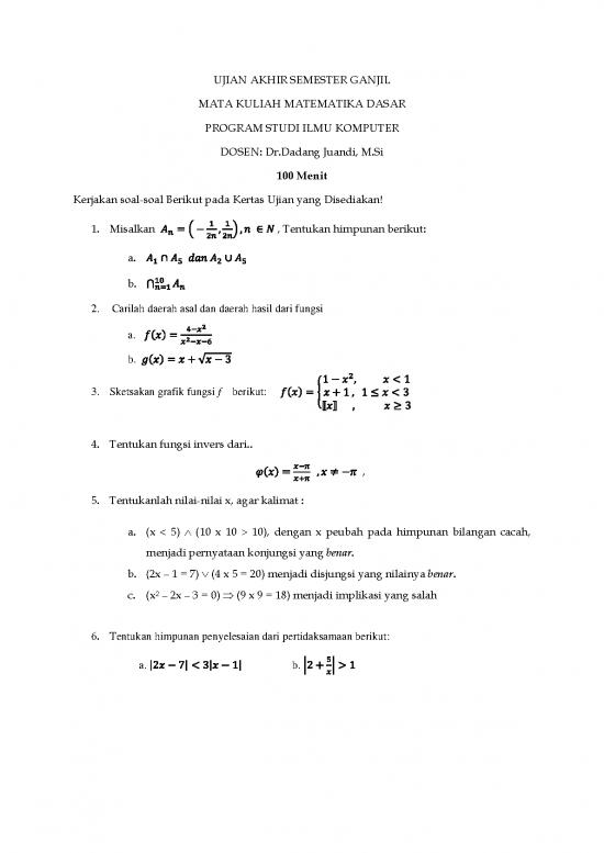picture1_Matematika Pdf 53799 | Uas Matdas Ilkom 09
