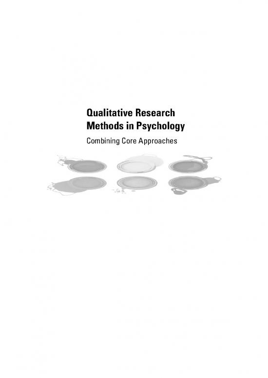 research in psychology qualitative