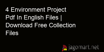 picture 4 Environment Project Pdf In English Files | Download Free Collection Files