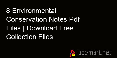 picture 8 Environmental Conservation Notes Pdf Files | Download Free Collection Files