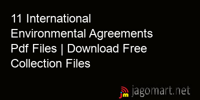 picture 11 International Environmental Agreements Pdf Files | Download Free Collection Files