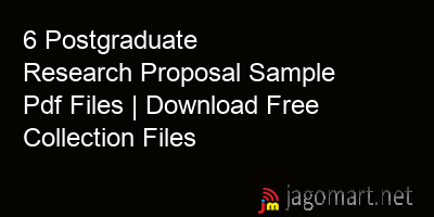 undergraduate postgraduate research proposal sample pdf