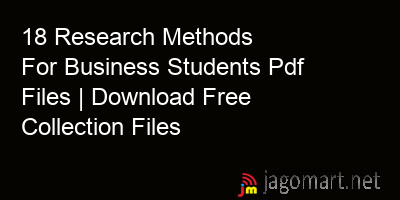 picture 18 Research Methods For Business Students Pdf Files | Download Free Collection Files