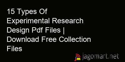 picture 15 Types Of Experimental Research Design Pdf Files | Download Free Collection Files
