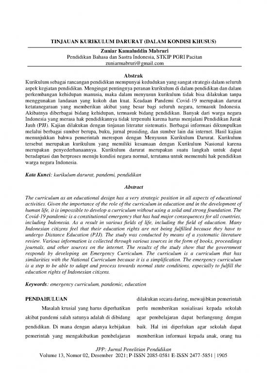 picture Download Jurnal Nasional Pdf 57033 | 352721 Tinjauan Kurikulum Darurat Dalam Kondisi 8ab105a7