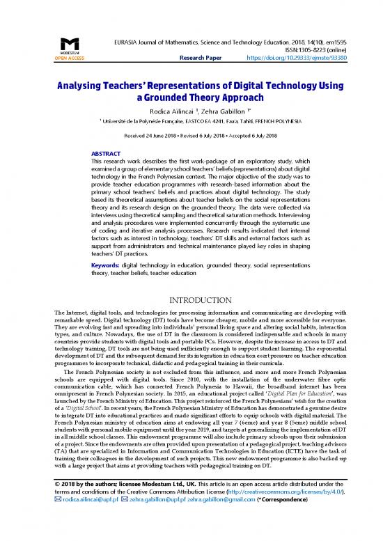 picture Research Pdf 54958 | Analysing Teachers Representations Of Digital Technology Using A Grounded Theory Approach 5551
