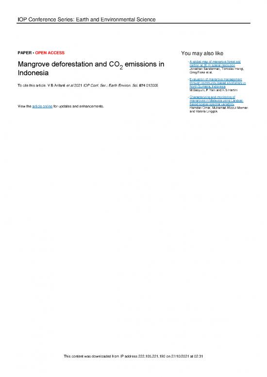 picture1_Environmental Science Pdf 56227 | Arifanti 2021 Iop Mangrove Deforestation And Co2 Emissions In Indonesia
