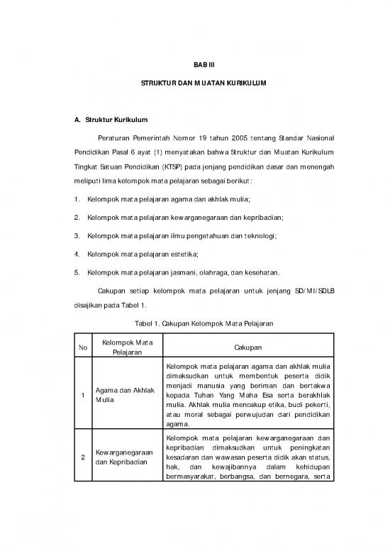 picture_Pendidikan Pdf 56425 | Bab Iii Struktur Dan Muatan Kurikulum