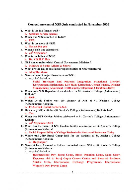 picture The Environment Pdf 55890 | Correct Answers Of Nss Quiz Conducted In November 2020