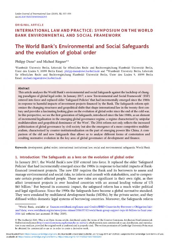Journal Article Example Pdf 55640 Dann 2019 World Banks New 