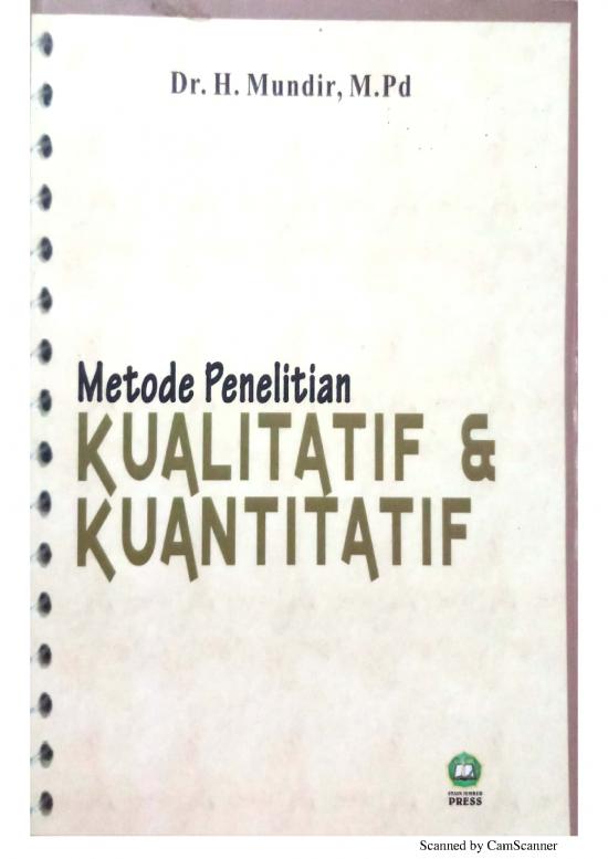 Metode Penelitian Kualitatif Dan Kuantitatif