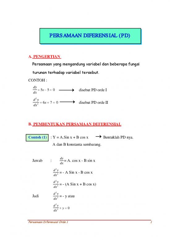 picture Persamaan Diferensial Pdf 54505 | Persamaan Diferensial Orde 1
