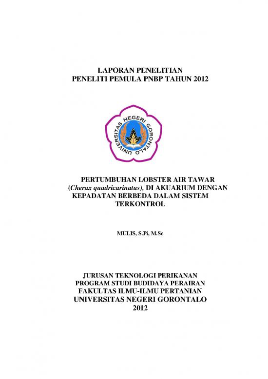 picture1_Budidaya Lobster Air Tawar Pdf 56748 | Pertumbuhan Lobster Air Tawar Cheraz Quadricarinatus Di Aquarium Dengan Kepadatan Berbeda Dalam Sistem Terkontrol