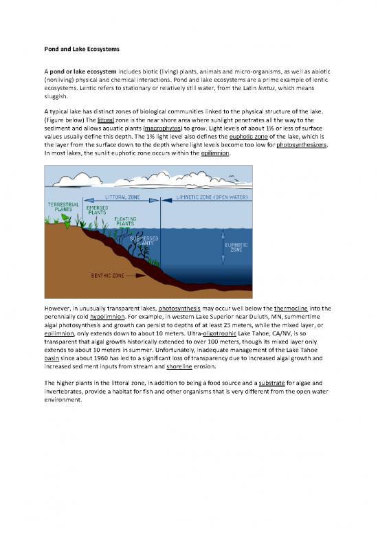 Ecosystem Pdf 56217 | Pond Lakeecosystems