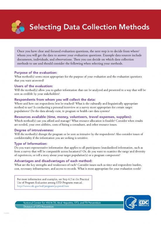picture1_Data Collection Methods Pdf 54762 | Selecting Data Collection Methods
