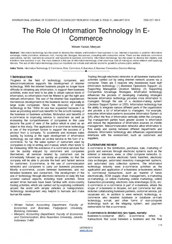 picture Commerce Pdf 55164 | The Role Of Information Technology In E Commerce