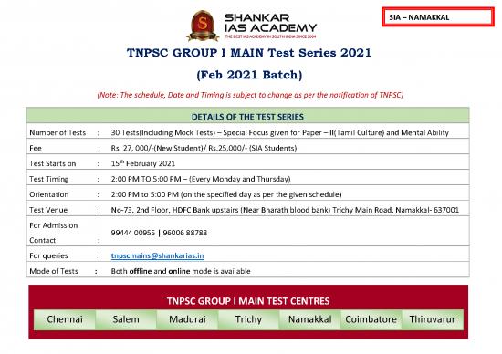 picture_Schedule Pdf 55784 | Tnpsc Group I Mains Feb 2021   Namakkal