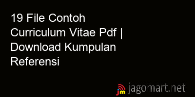 picture 19 File Contoh Curriculum Vitae Pdf | Download Kumpulan Referensi