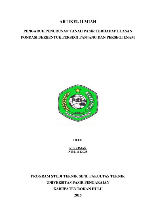 picture1_Artikel Pdf 57466 | 110362 Id Pengaruh Penurunan Tanah Pasir Terhadap