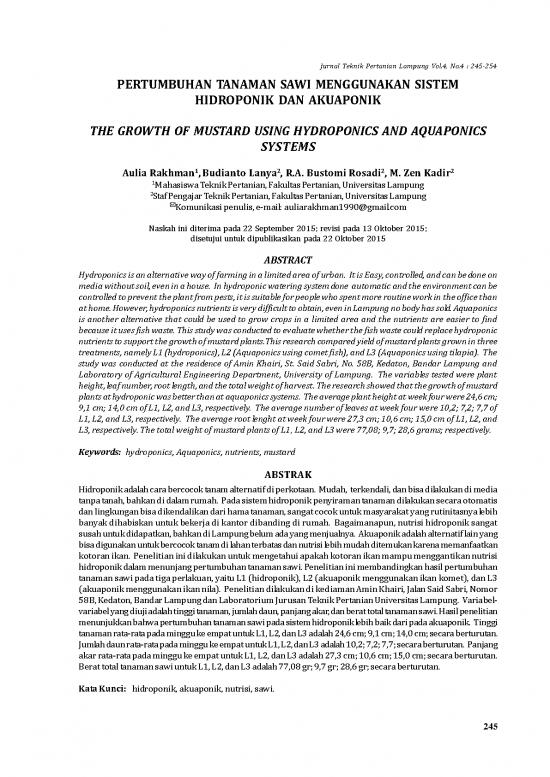 picture Hidroponik Pdf 58146 | 142467 Id The Growth Of Mustard Using Hydroponics