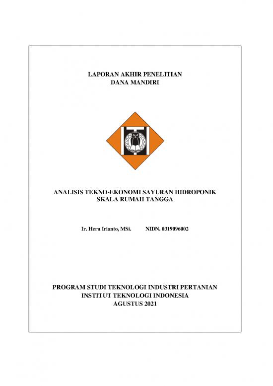 picture_Hidroponik Pdf 58436 | Analisis Tekno Ekonomi Sayuran Hidroponik