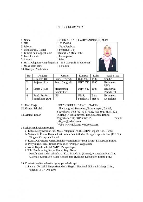 picture Cv Lamaran Kerja Doc 57302 | Curriculum Vitae picture Cv Lamaran Kerja Doc 57302 | Curriculum Vitae