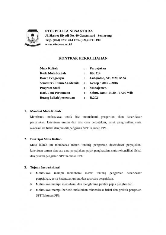 picture_Kontrak Kuliah Perpajakan 2015 2016 Manajemen