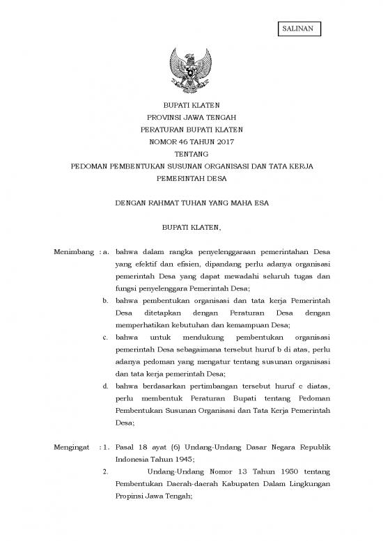 picture_Susunan Pemerintah Desa 58674 | Perbup No 46 Tahun 2017 Tentang Pedoman Pembentukan Susunan Organisasi Dan Tata Kerja Pemerintah Desa