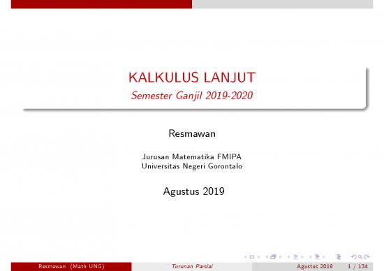 Kalkulus Pdf 57846 | Resmawan Kalkulus Fungsi Dua Variabel Atau Lebih