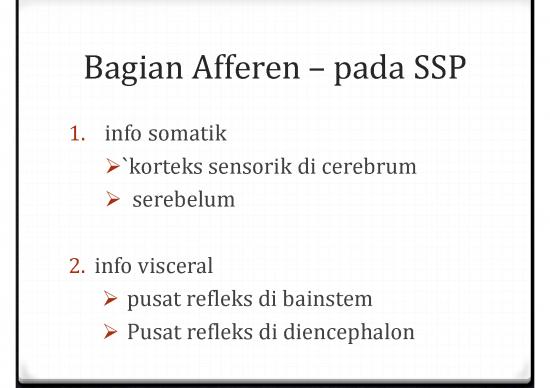 Fisiologi Sistem Saraf Sensorik