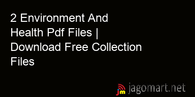picture 2 Environment And Health Pdf Files | Download Free Collection Files