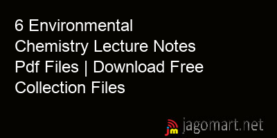 picture 6 Environmental Chemistry Lecture Notes Pdf Files | Download Free Collection Files