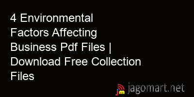 picture 4 Environmental Factors Affecting Business Pdf Files | Download Free Collection Files