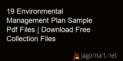 picture 19 Environmental Management Plan Sample Pdf Files | Download Free Collection Files