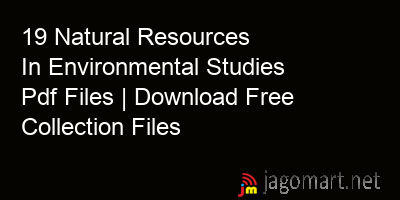 picture 19 Natural Resources In Environmental Studies Pdf Files | Download Free Collection Files