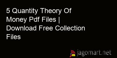 picture 5 Quantity Theory Of Money Pdf Files | Download Free Collection Files