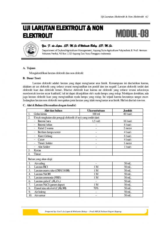 picture Larutan Encer 60615 | 009 Uji Larutan Elektrolit  Non Elektrolit picture Larutan Encer 60615 | 009 Uji Larutan Elektrolit  Non Elektrolit
