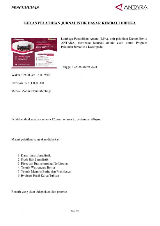picture1_Jurnalistik Pdf 61602 | 1136 Kelas Pelatihan Jurnalistik Dasar Kembali Dibuka