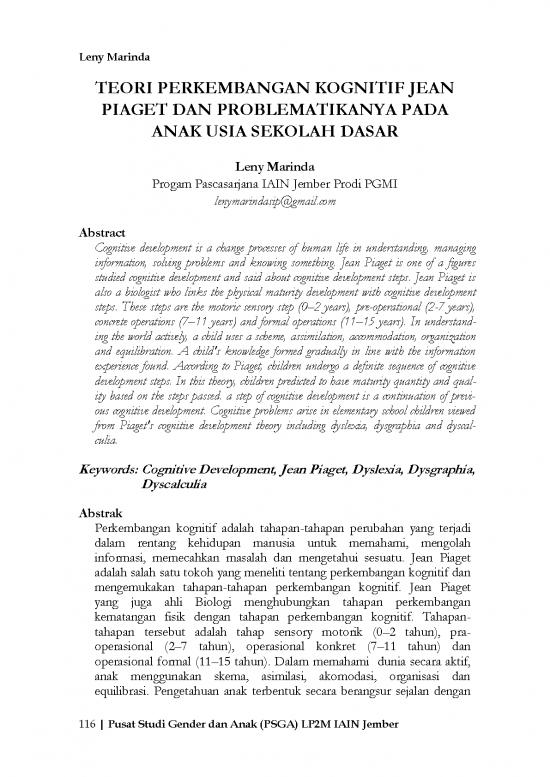 Perkembangan Kognitif Pdf 59914 | 340203 Teori Perkembangan Kognitif ...