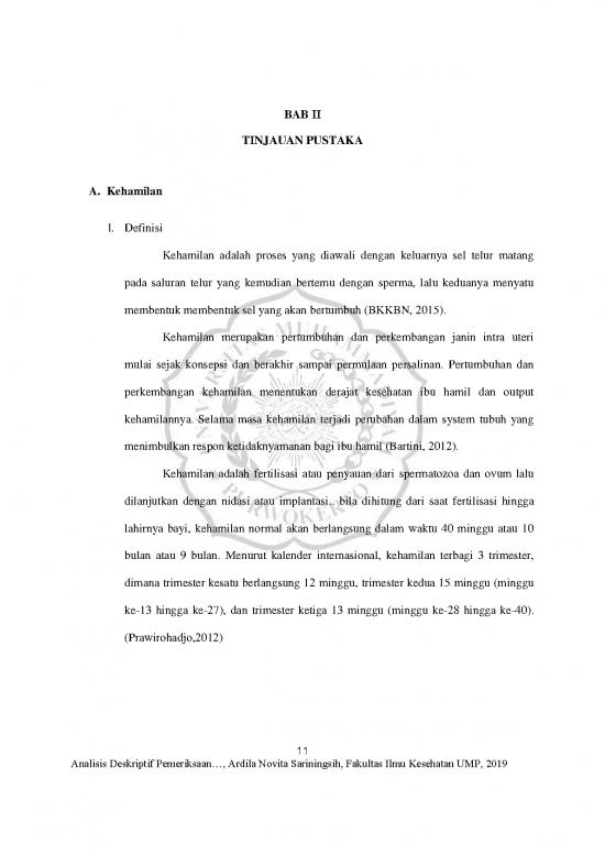 picture Kehamilan Pdf 60913 | Ardila Novita Sariningsih Bab Ii