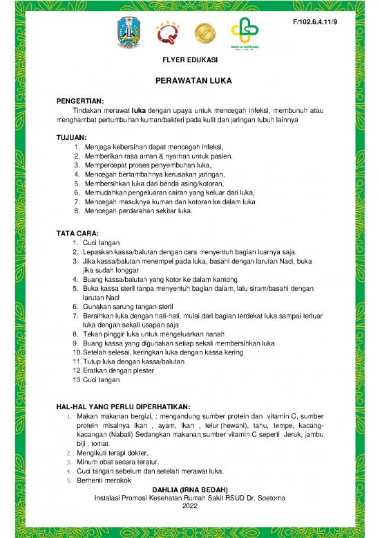 picture Perawatan Luka Pdf 59492 | Flyer Edukasi Perawatan Luka