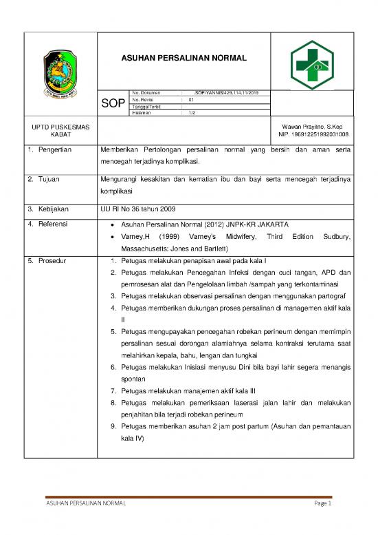 picture1_Sop Pertolongan Persalinan Normal