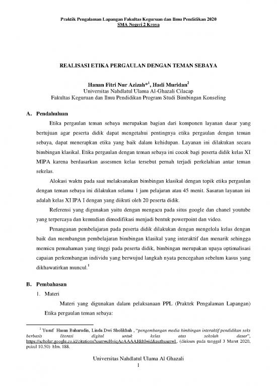 picture Etika Pdf 63094 | 1 Realisasi Etika Pergaulan Dengan Teman Sebaya picture Etika Pdf 63094 | 1 Realisasi Etika Pergaulan Dengan Teman Sebaya