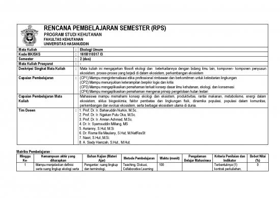 picture Ekosistem Pdf 62124 | 2018 Ekologi Umum