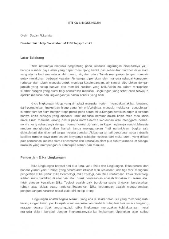 picture Contoh Ekologis Adalah 62054 | Etika Lingkungan