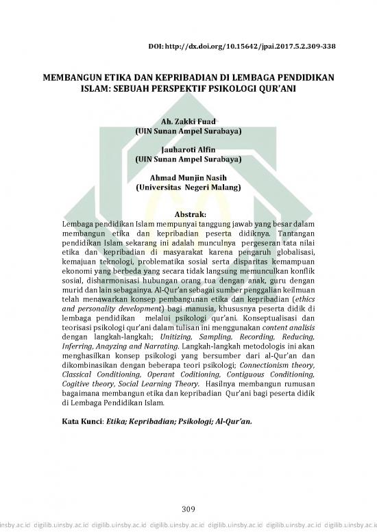 picture Etika Pdf 62635 | Jauharoti Alfin Membangun Etika Dan Kepribadian Di Lembaga Pendidikan Islam Sebuah Perspektif Psikologi Qur’ani