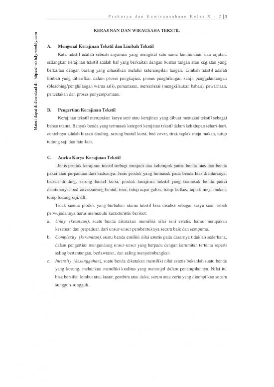 picture1_Kerajinan Tekstil 63476 | Materi Prakarya 2 S1 Kelas X
