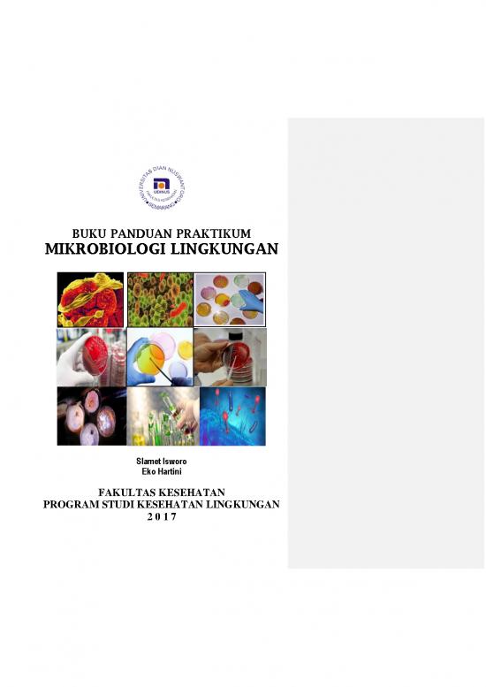 Panduan Praktikum Mikrobiologi Lingkungan 2017